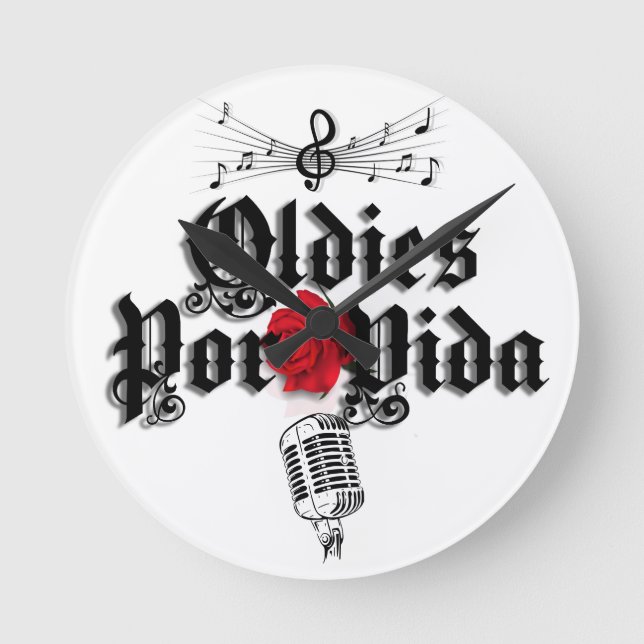 Oldies por vida väggklocka (Framsida)