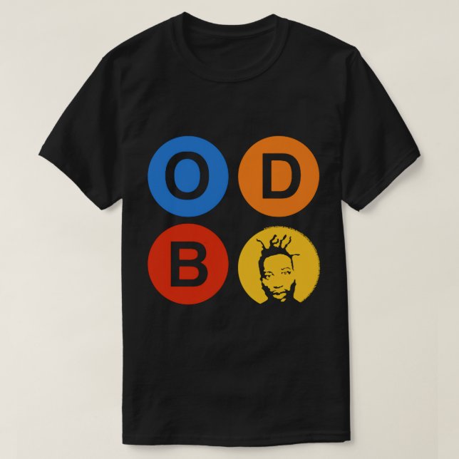 Ol'Dirty Bastard Brev & Circles Pullover Hoodi T Shirt (Design framsida)
