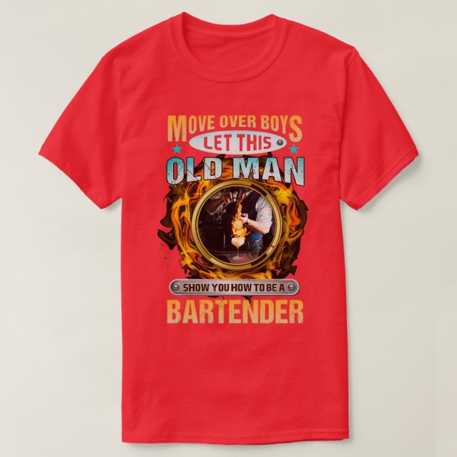 Oldman Bartender Shirt T (Design framsida)