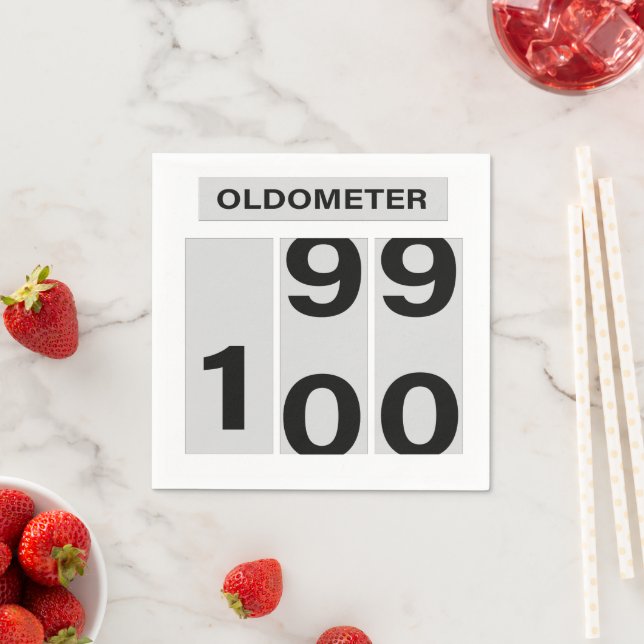 OLDOMETER 100-årsdag 99 till 100 Pappersservett (Insitu)