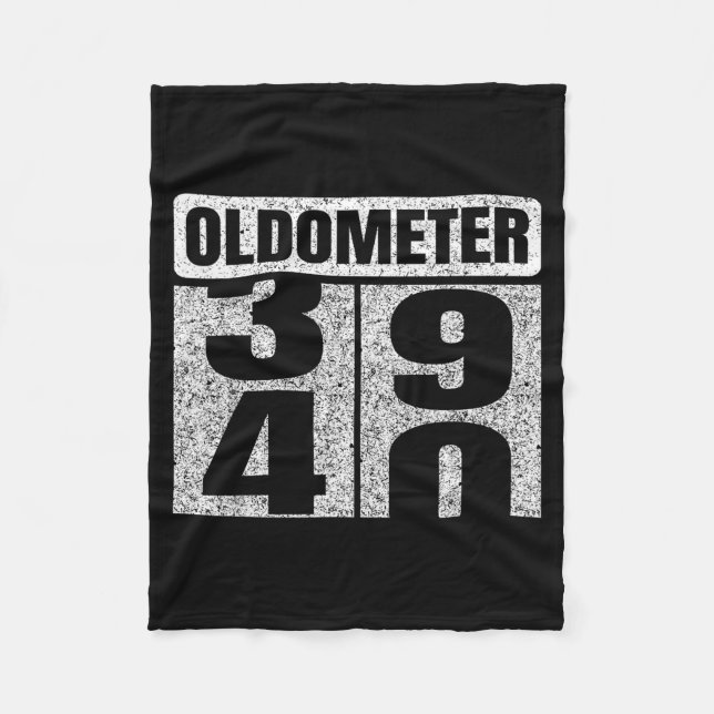 Oldometer &# -40 40th Birthday 40 Year Old Funny  Fleecefilt (Framsidan)