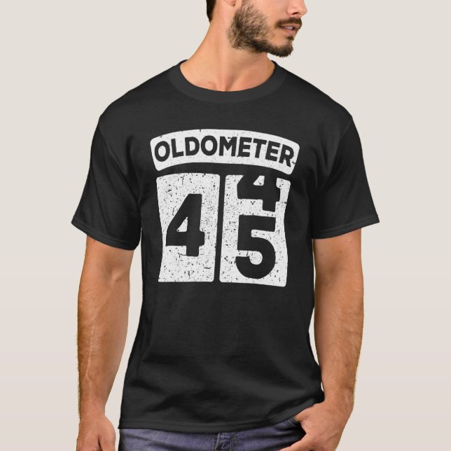 Oldometer 44 45 45 Birthday T Shirt (Framsida)