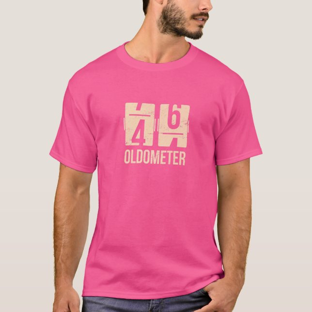 Oldometer 46 47 1975 47 år gammal födelsedag t shirt (Framsida)