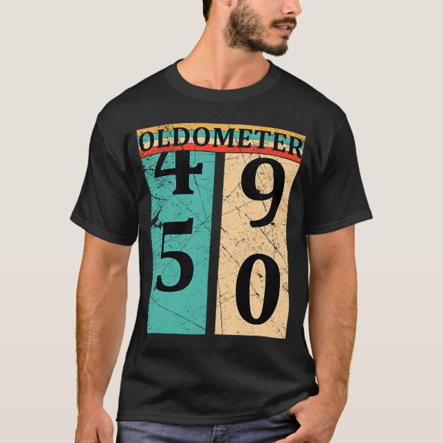 Oldometer 49 50 50 Födelsedag T Shirt (Framsida)