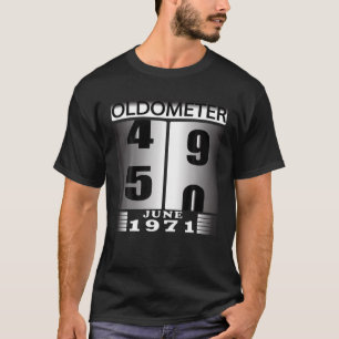 Oldometer 49 50, född i JUNE 1970, Funny 50Th Bir T Shirt