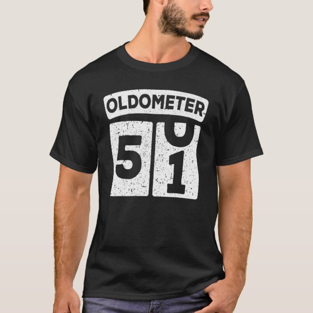 Oldometer 50 51 49:e födelsedagen t shirt (Framsida)