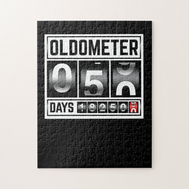 OLDOMETER 50 år gammal 1971, 50:e födelsedagen Pussel (Vertikal)