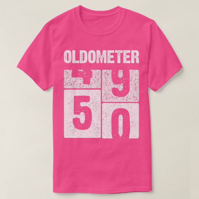 Oldometer 50 år gammal född 1971, 50:e födelsedage t shirt (Design framsida)