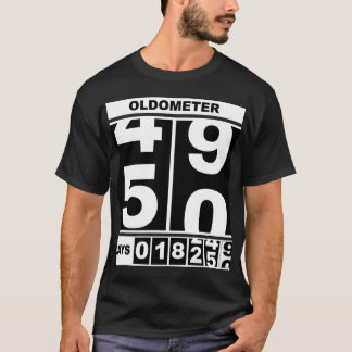 Oldometer 50-årsdag Rolig milstolpe Odometer S T Shirt