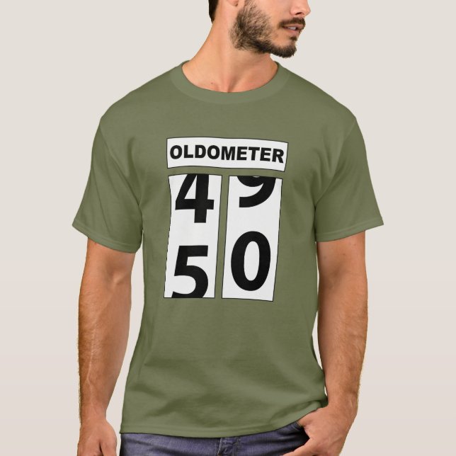 Oldometer 50 t shirt (Framsida)
