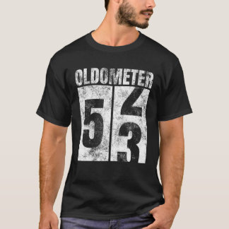 Oldometer 52-53 år gammal Man Woman Bday Graphic 5 T Shirt