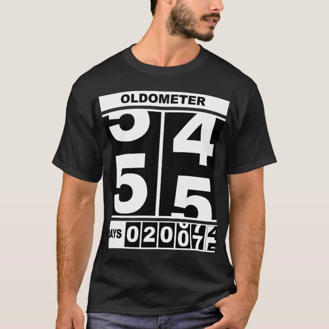 Oldometer 55-årsdag Rolig milstolpe Odometer S T Shirt (Framsida)