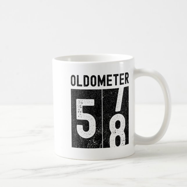Oldometer 58th Birthday Funny Retro Turning 58 Yea Kaffemugg (Höger)