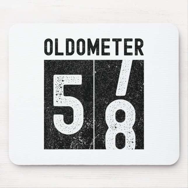 Oldometer 58th Birthday Funny Retro Turning 58 Yea Musmatta (Framsidan)