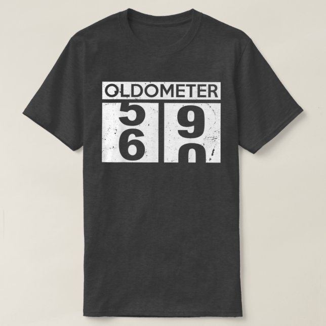 Oldometer 59 60 60th Birthday Funny Men Dad Father T Shirt (Design framsida)