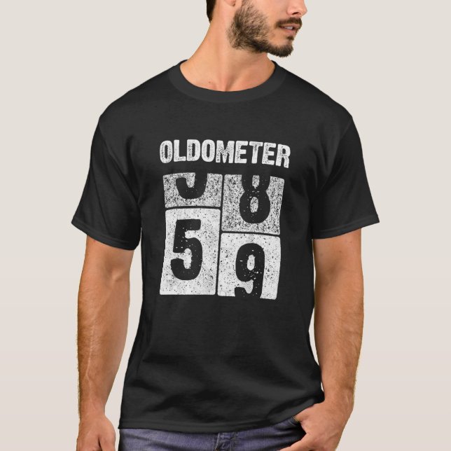 Oldometer 59 år 59 födelsedagspresent, född 1961 t shirt (Framsida)