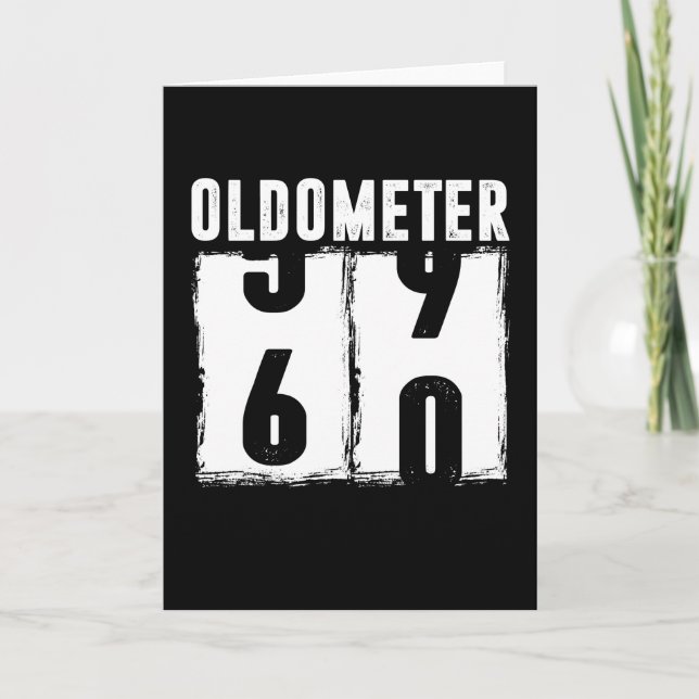 Oldometer 60 60:e födelsedagen kort (Framsida)