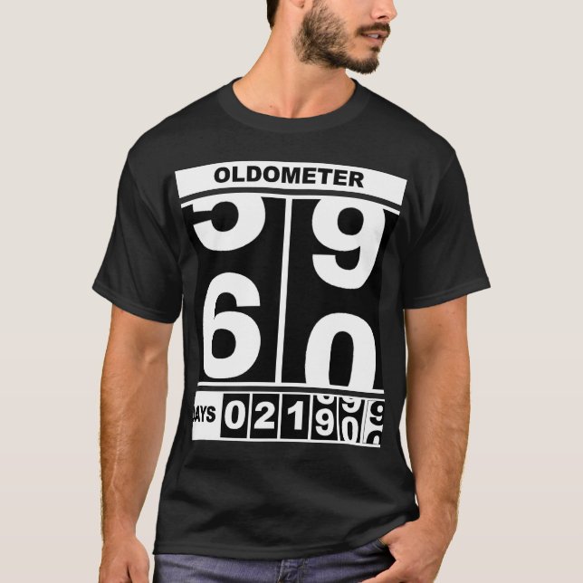 Oldometer 60-årsdag Rolig milstolpe Odometer S T Shirt (Framsida)