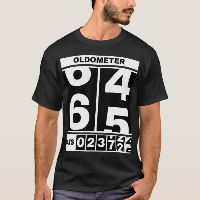 Oldometer 65-årsdag Rolig milstolpe Odometer S T Shirt (Framsida)
