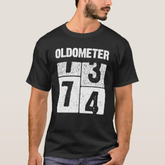 Oldometer 74 Född 1946 74:e födelsedagspresenten T Shirt