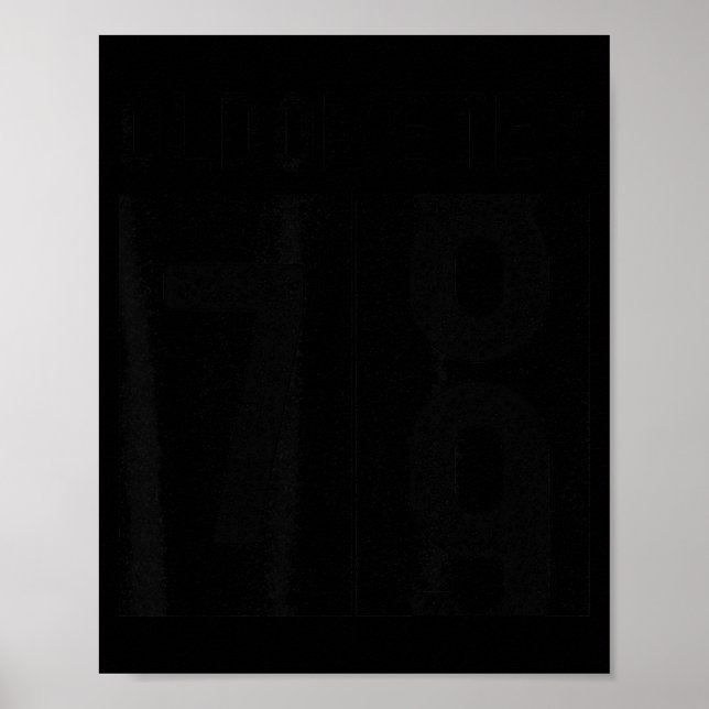 Oldometer 79-årsdag rolig retro 79 poster (Framsidan)