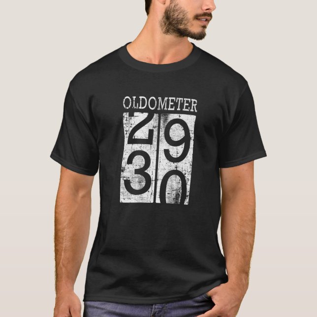 Oldometer Funny 30års födelsedag Distress Pappa Jo T Shirt (Framsida)