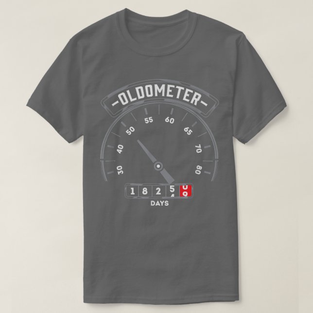 Oldometer Funny 50 år gamla födelsedagsgåvor åt mi T Shirt (Design framsida)