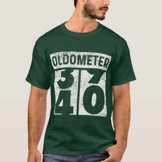 Oldometer Odometer Funny 40th Birthday Gift 40 yrs T Shirt