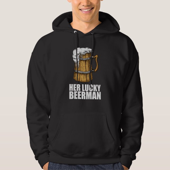 Öldrickande Drick Öl man Hoodie (Framsida)
