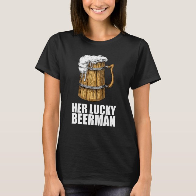 Öldrickande Drick öl man T Shirt (Framsida)