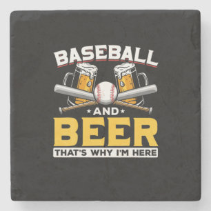 Öldrickare Baseball Ölhumor Födelsedag Stenunderlägg