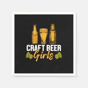 Öldrickare Craft Beer Tjejers Födelsedag Pappersservett