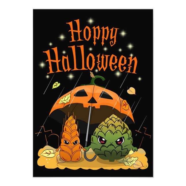 Öldrickare Öl Gott Halloween Fototryck (Framsidan)