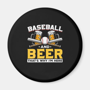 Öldrickske Baseball Ölhumor Födelsedag Magnet
