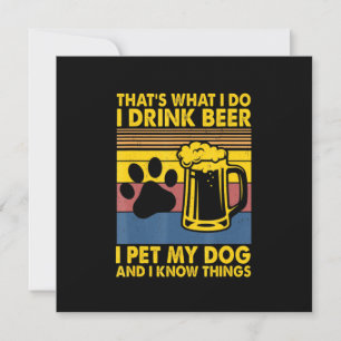 Öldrinkare Jag Dricker Öl Jag Smeker Min Hund Föde Inbjudningar