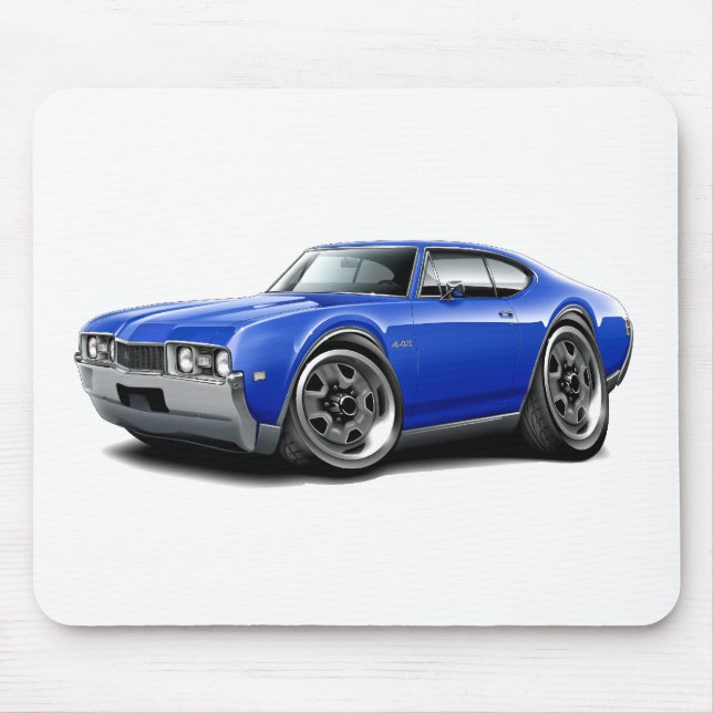 Olds 442 blåttbil 1968 musmatta (Framsidan)