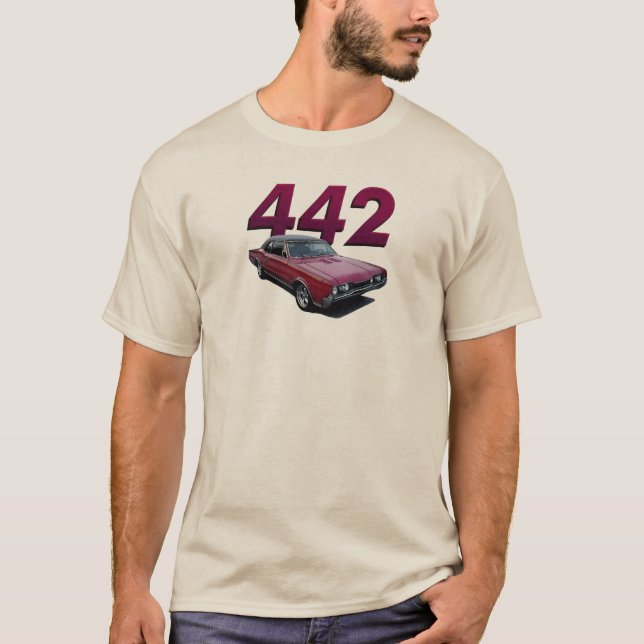 Olds 442 t-skjorta 1967 tee (Framsida)