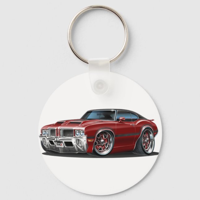 Olds Cutlass 442 Maronbil Nyckelring (Framsida)