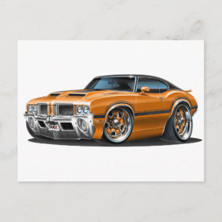 Olds Cutlass 442 Orange Car Vykort