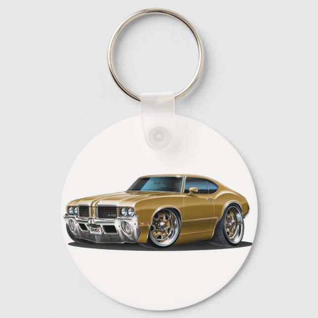 Olds Cutlass Brown Car Nyckelring (Framsida)