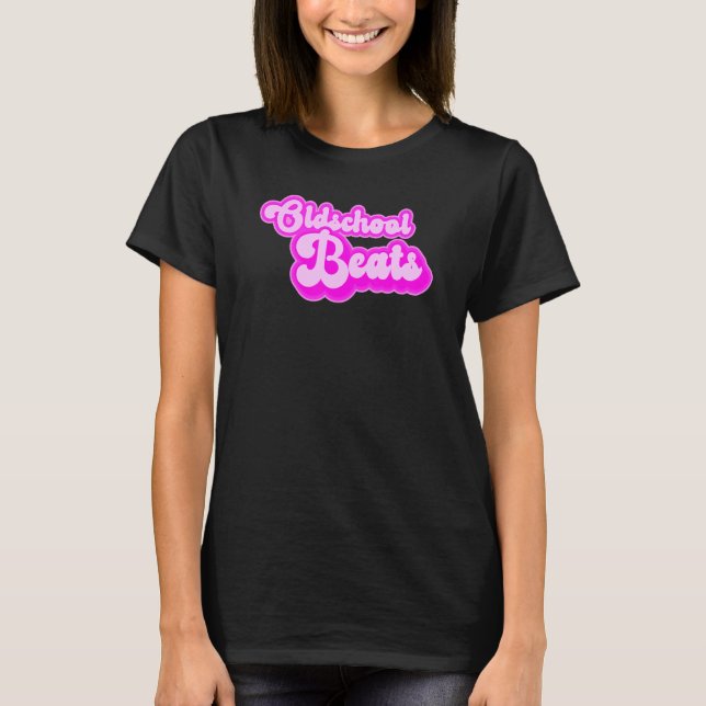 Oldschool Beats Dj and Music T Shirt (Framsida)