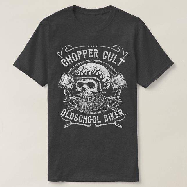 Oldschool Chopper-Cult Cooles Biker Motiv  950 T Shirt (Design framsida)