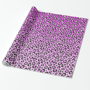 Oldschool Leopardtryck i rosor och vit Presentpapper