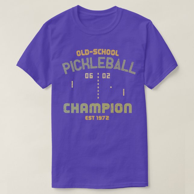OldSchool Pickleball Champion T Shirt (Design framsida)