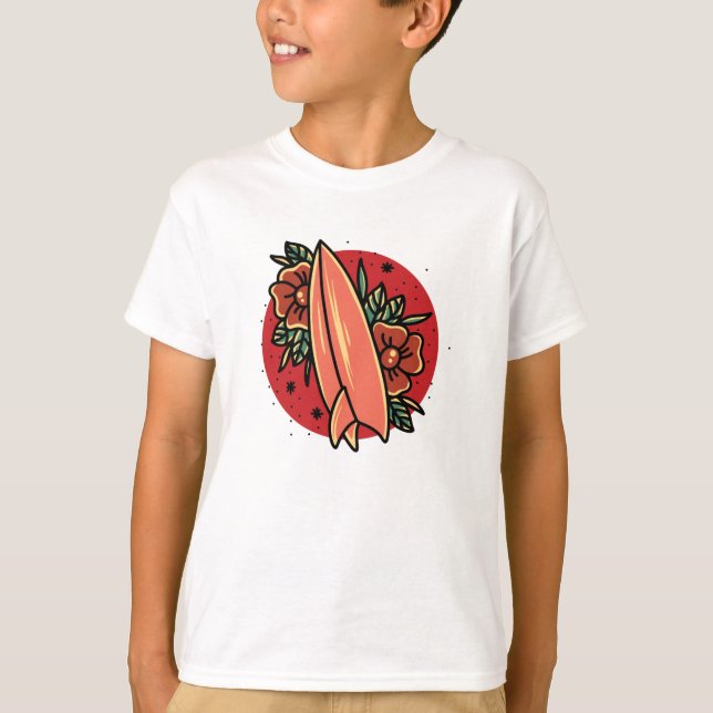 Oldschool Surfing T Shirt (Framsida)