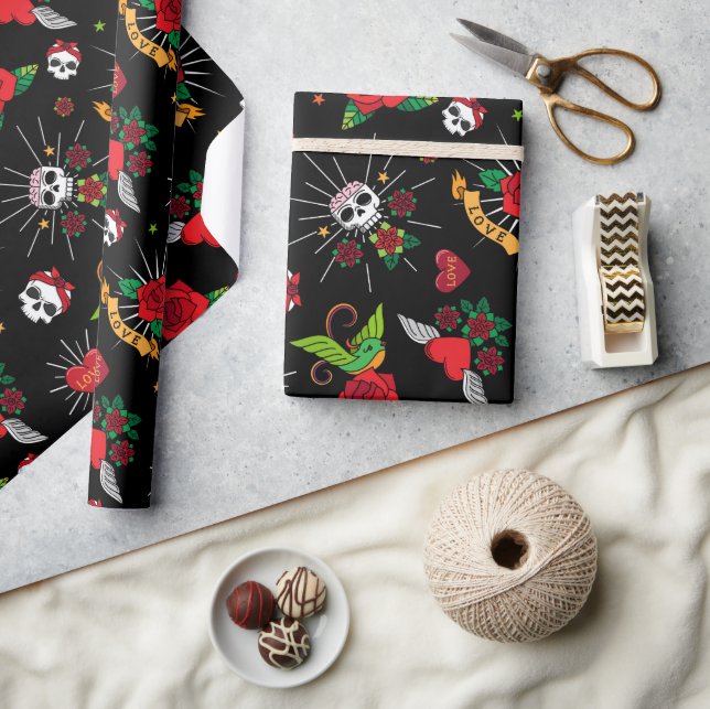 Oldschool Tattoos Presentpapper (Hantverk)