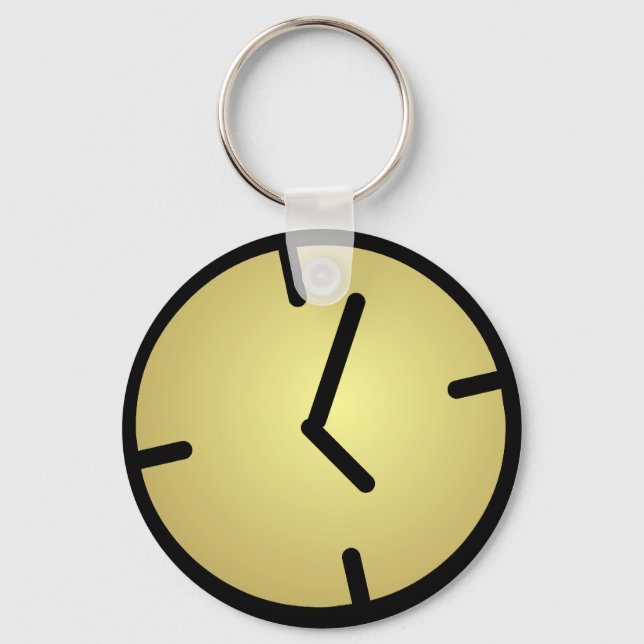 Oldskool Clock Keychain Nyckelring (Framsida)