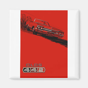 Oldsmobile 442 affischreproduktion 1964 magnet