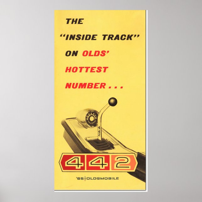 OldsMobile 442 - vintage mappåtergivning Poster (Framsidan)