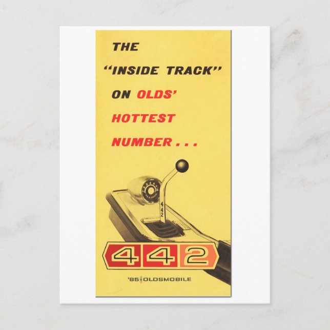 OldsMobile 442 - vintage mappåtergivning Vykort (Framsida)